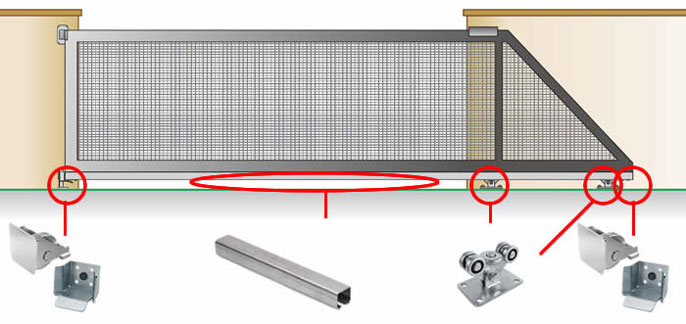 Купить комплектующие для откатных вороте